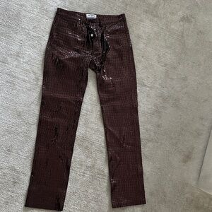 The AtticoBrown Textured Pants